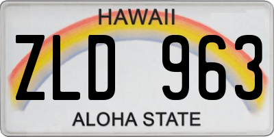 HI license plate ZLD963