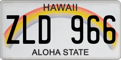 HI license plate ZLD966