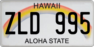 HI license plate ZLD995