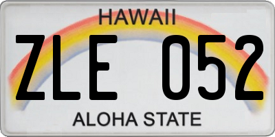 HI license plate ZLE052