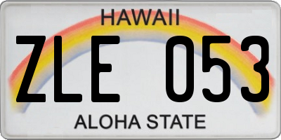 HI license plate ZLE053