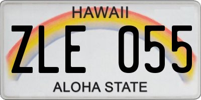 HI license plate ZLE055