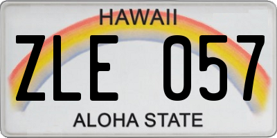 HI license plate ZLE057