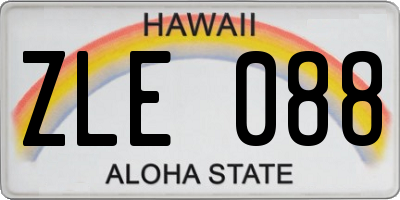 HI license plate ZLE088