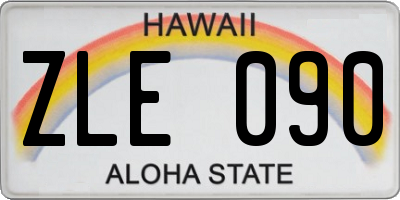 HI license plate ZLE090