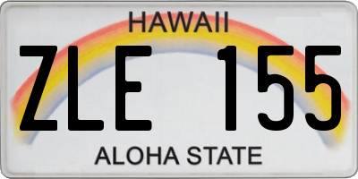 HI license plate ZLE155