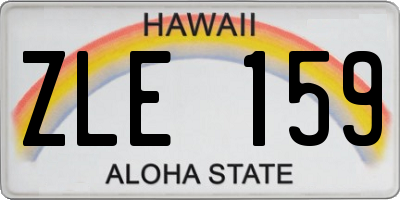 HI license plate ZLE159