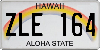 HI license plate ZLE164