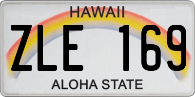 HI license plate ZLE169