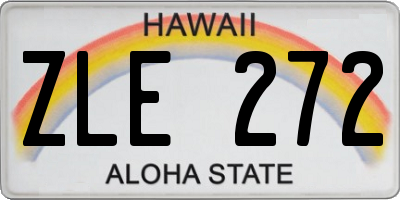 HI license plate ZLE272