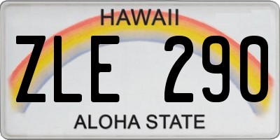 HI license plate ZLE290