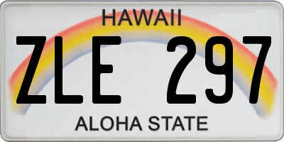 HI license plate ZLE297