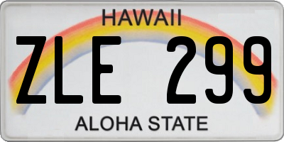 HI license plate ZLE299