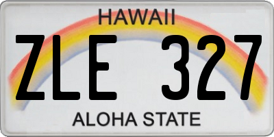 HI license plate ZLE327