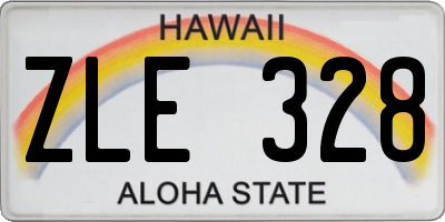 HI license plate ZLE328