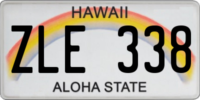 HI license plate ZLE338