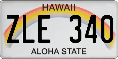 HI license plate ZLE340
