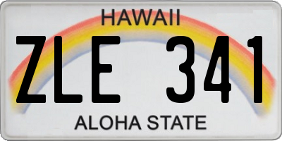 HI license plate ZLE341