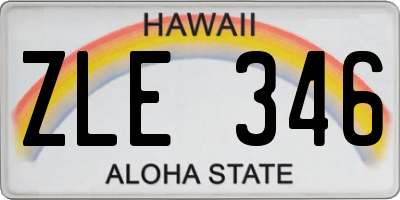 HI license plate ZLE346