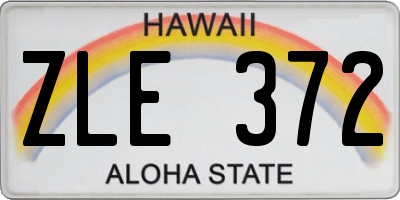 HI license plate ZLE372
