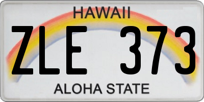 HI license plate ZLE373