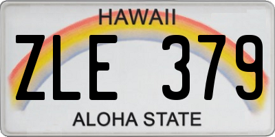 HI license plate ZLE379