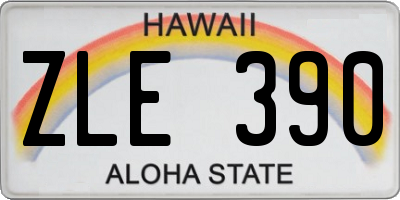 HI license plate ZLE390