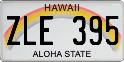 HI license plate ZLE395