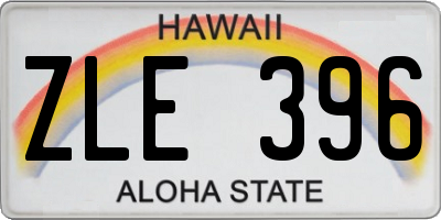 HI license plate ZLE396