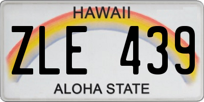 HI license plate ZLE439