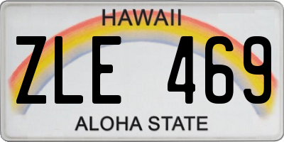 HI license plate ZLE469