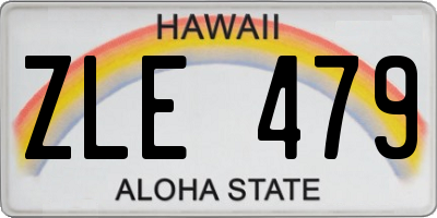 HI license plate ZLE479
