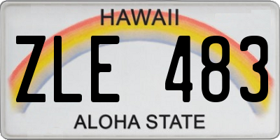 HI license plate ZLE483