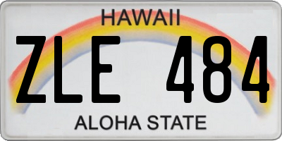 HI license plate ZLE484