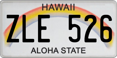 HI license plate ZLE526