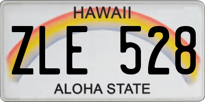 HI license plate ZLE528