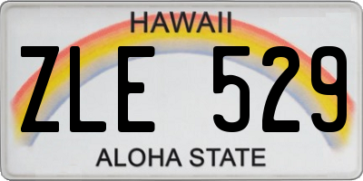 HI license plate ZLE529
