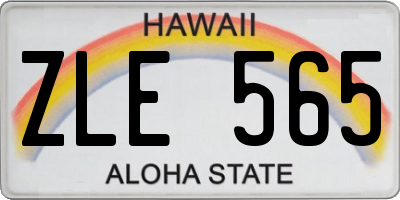 HI license plate ZLE565