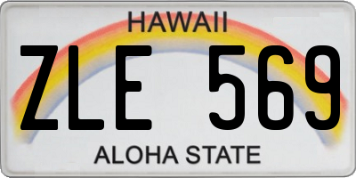 HI license plate ZLE569