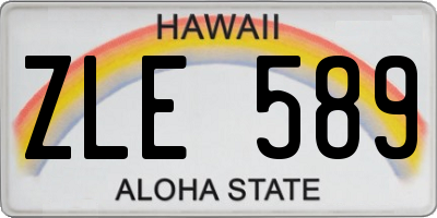HI license plate ZLE589