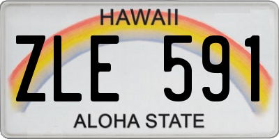 HI license plate ZLE591