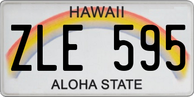 HI license plate ZLE595