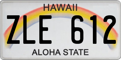 HI license plate ZLE612