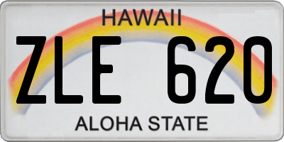 HI license plate ZLE620