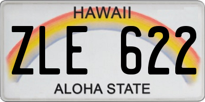 HI license plate ZLE622