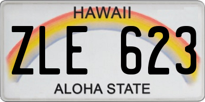 HI license plate ZLE623