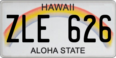 HI license plate ZLE626