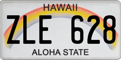 HI license plate ZLE628