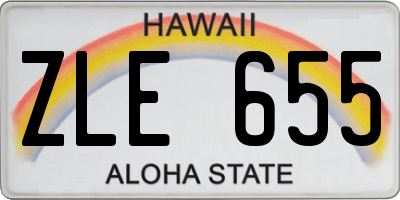 HI license plate ZLE655