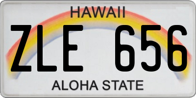 HI license plate ZLE656